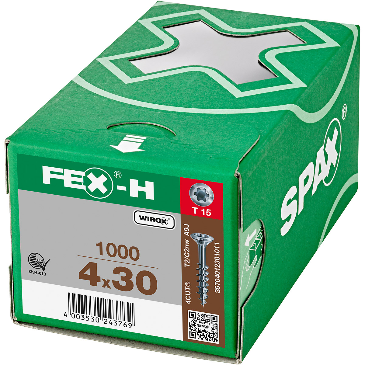 SPAX FEX-H BR T-Star Plus T15 Teilgewinde WIROX, 1000 Stück