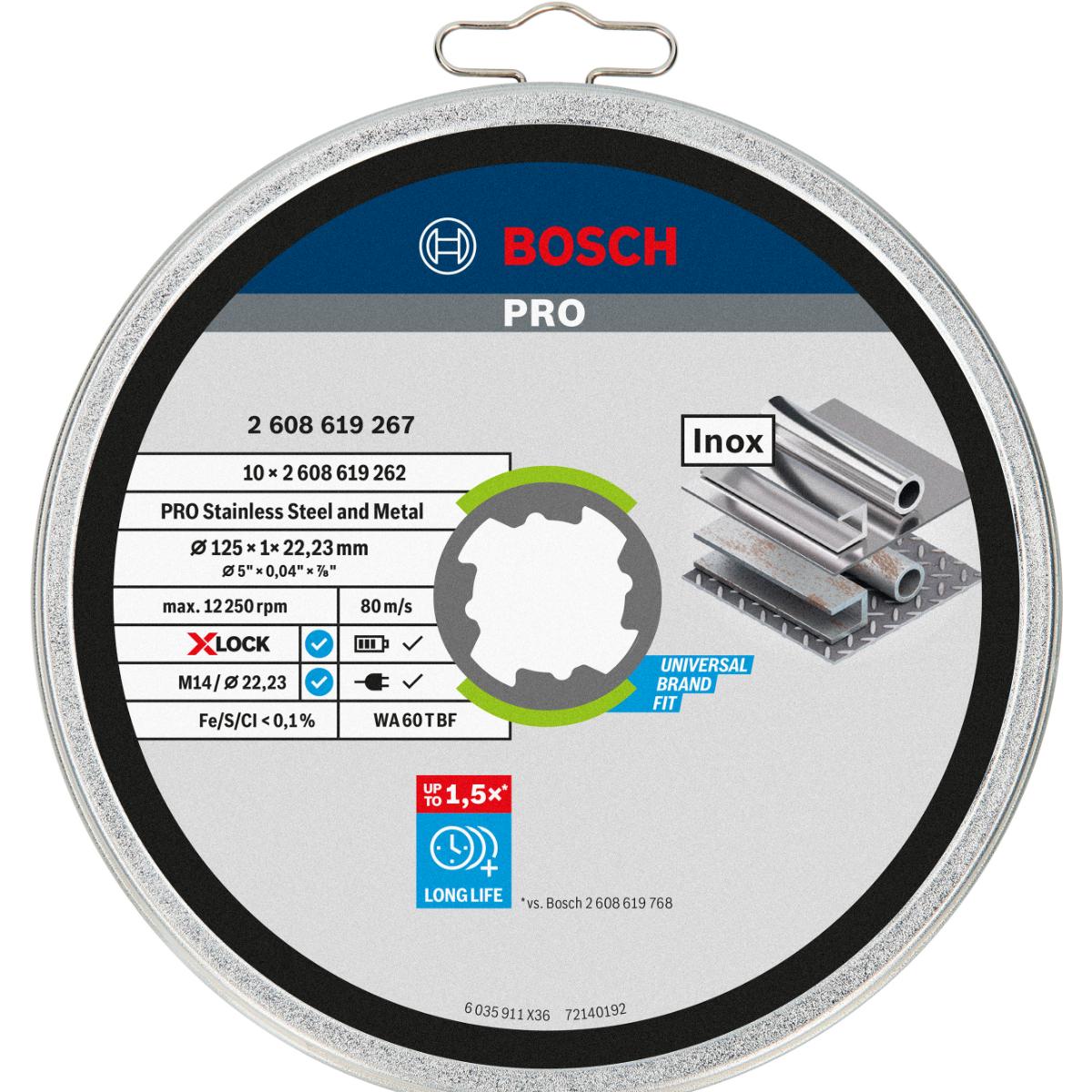 Bosch PRO Trennscheibe X-LOCK gerade Standard for Inox WA 60 T BF ø 125 mm