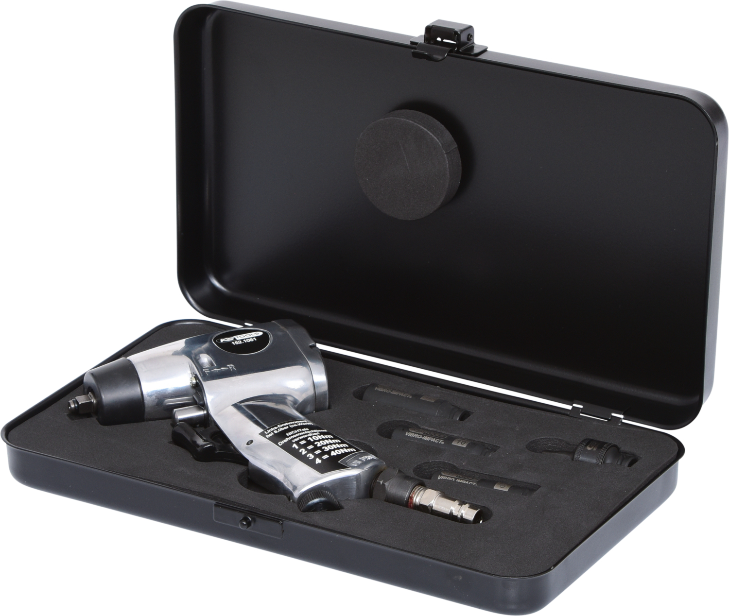 KS Tools 1-4'' Glühkerzen-Druckluft-Vibrationsschrauber-Satz, 5-tlg