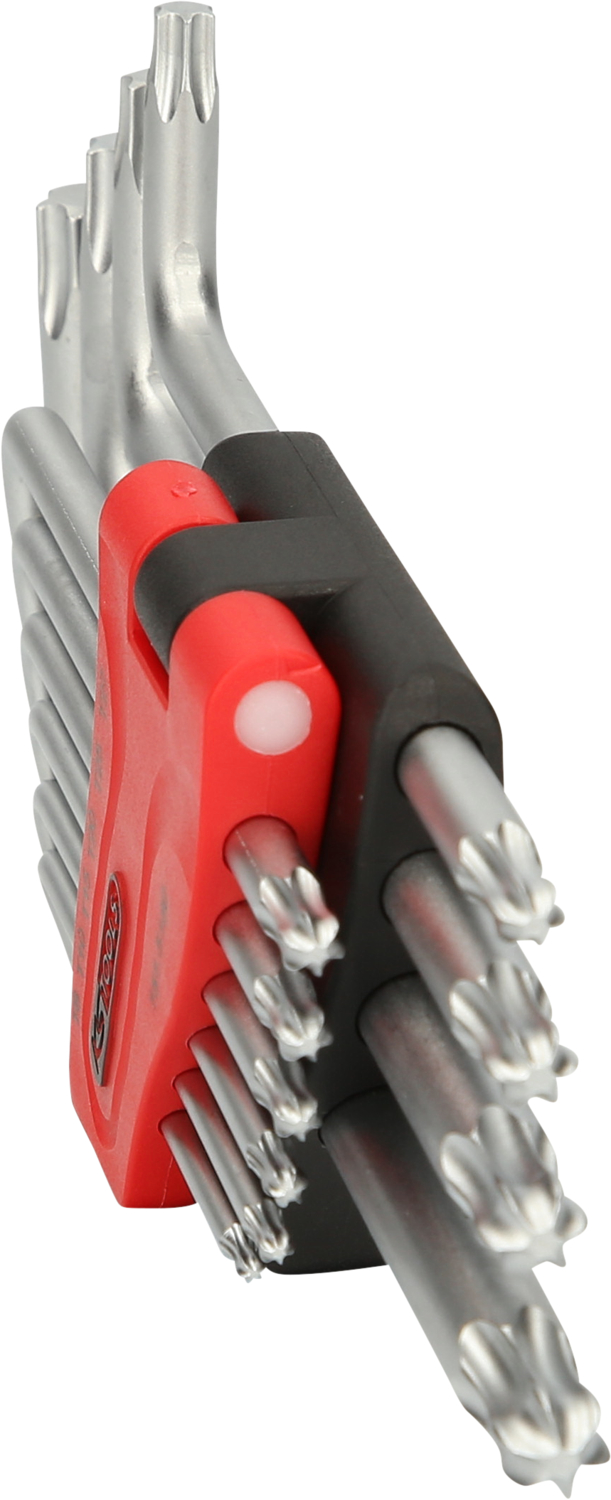 KS Tools Kugelkopf-Torx-Winkelstiftschlüssel-Satz, lang, 10-tlg