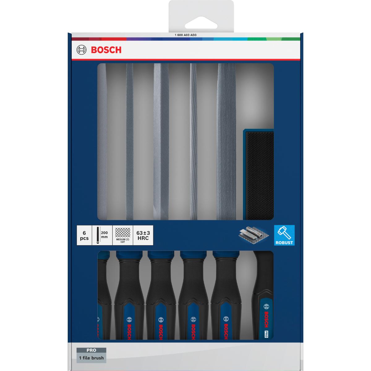 Bosch Feilen, 5-teilges Set, PRO Feilenbürste