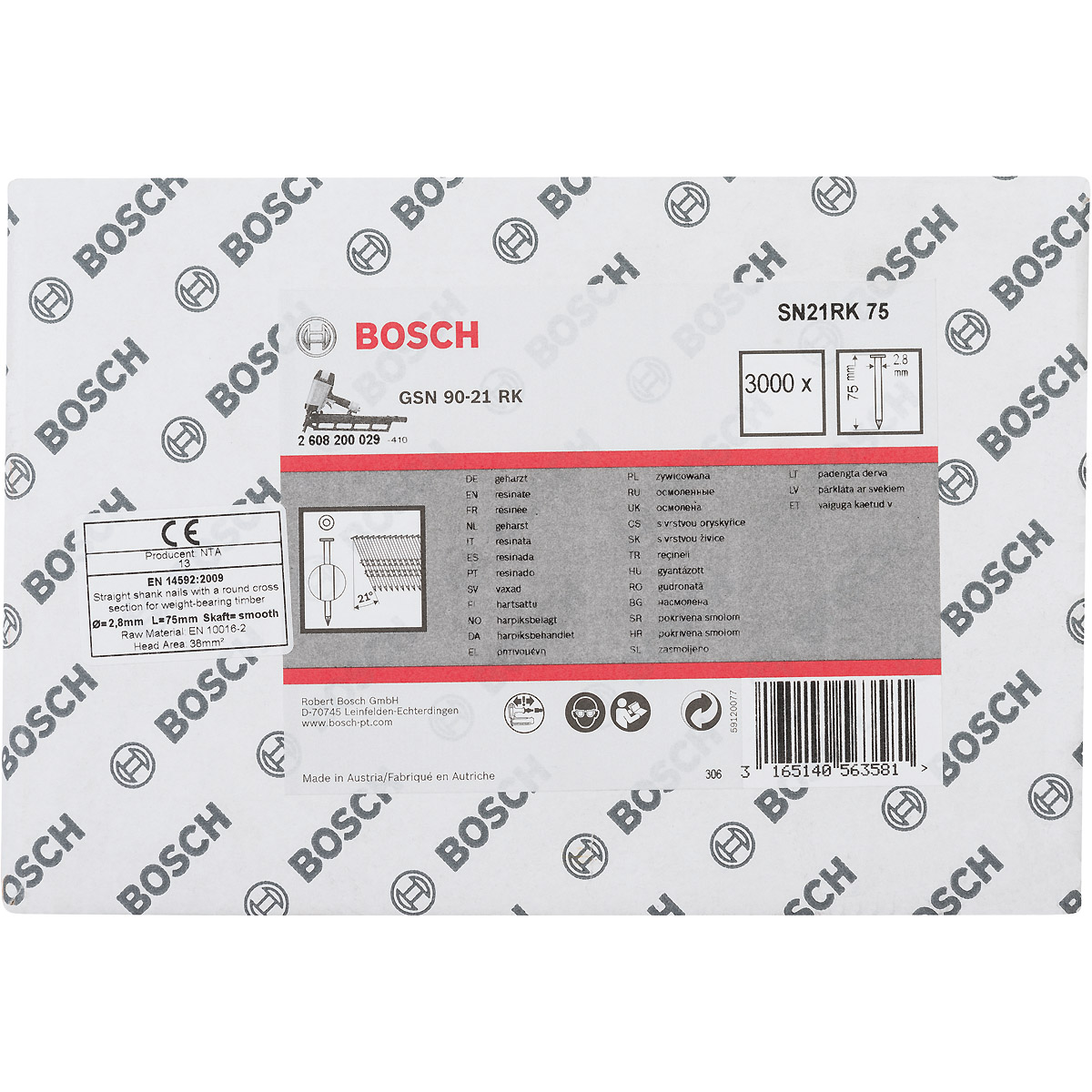 Bosch Rundkopf-Streifennagel SN21RK