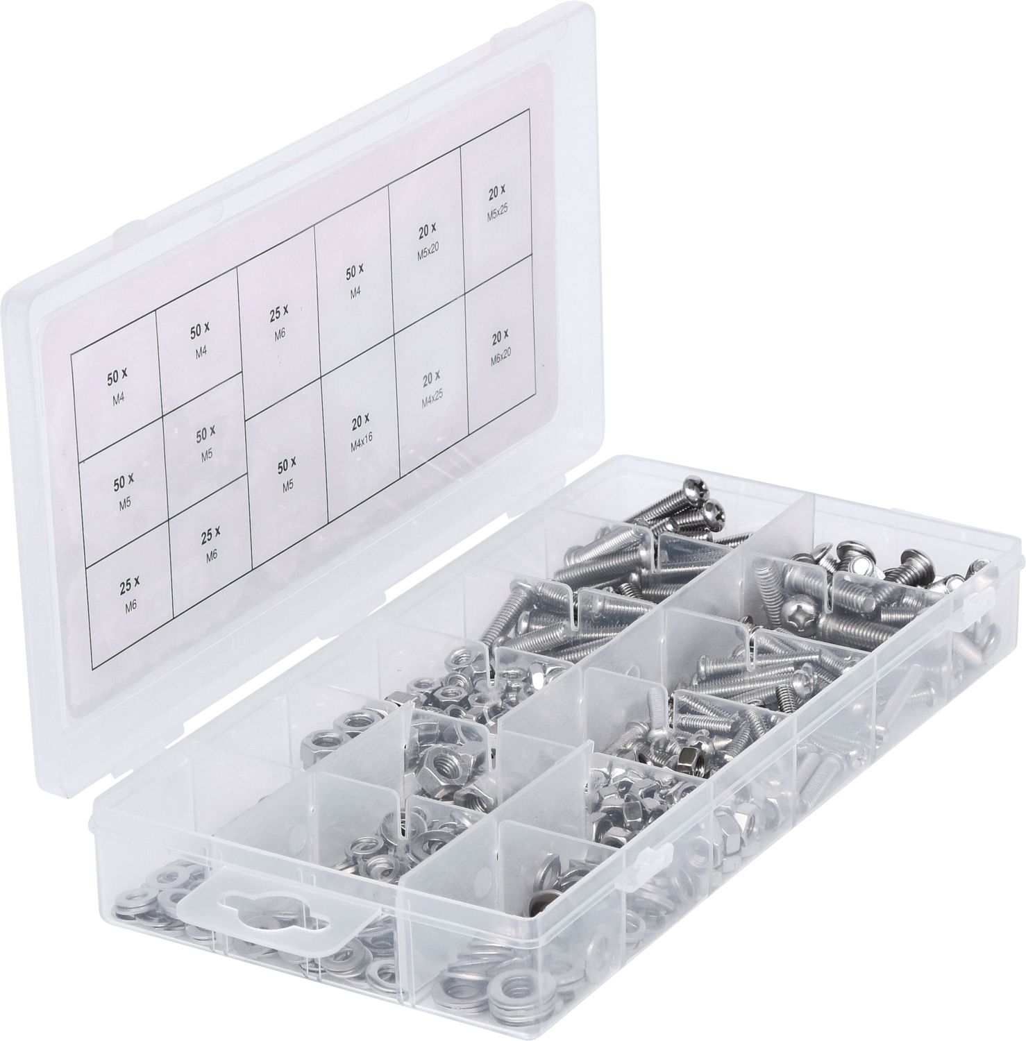 KS Tools Sortiment Linsenkopf-Maschinenschrauben, metrisch, 475-tlg