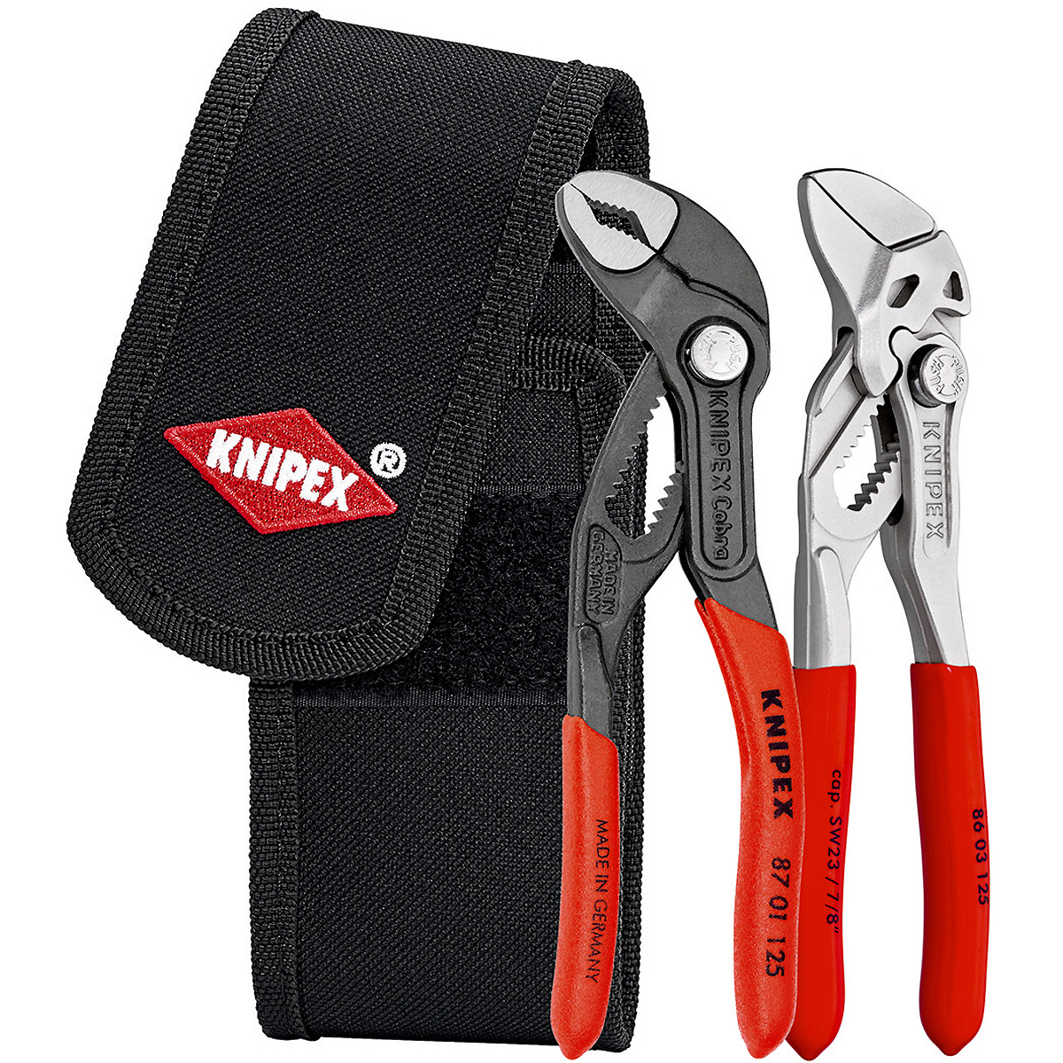 KNIPEX Mini-Zangenset in Werkzeuggürteltasche 153 mm