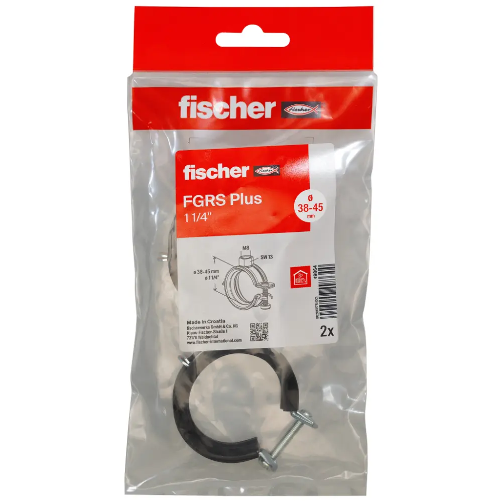 Fischer Gelenkrohrschelle FGRS Plus 1 1/4" B (2)