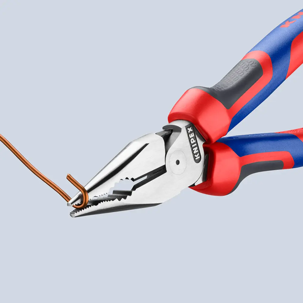 KNIPEX Spitz-Kombizange mit Comfort-Griffen schwarz atramentiert 185 mm