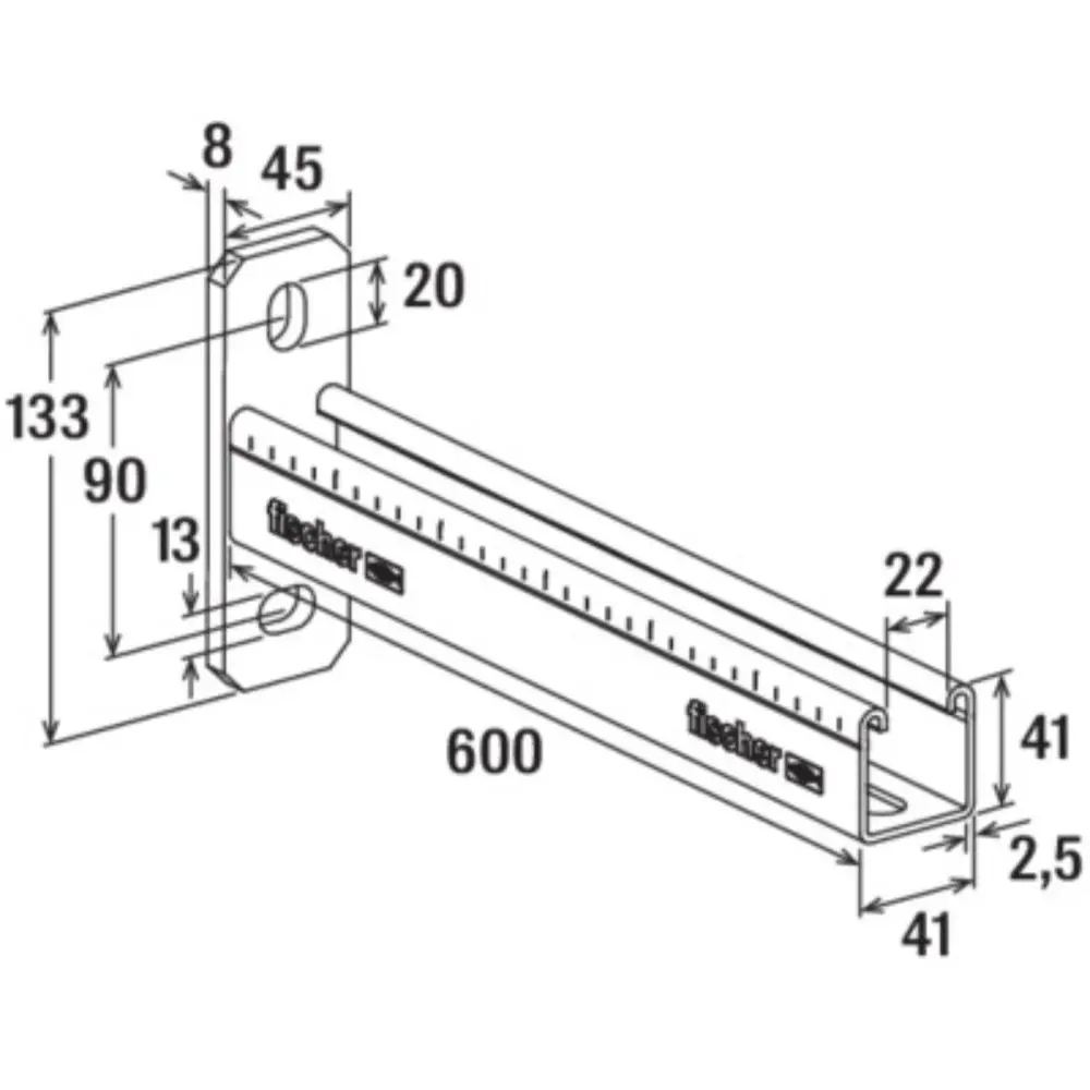 Fischer Auslegerkonsole FCA 41 - 600