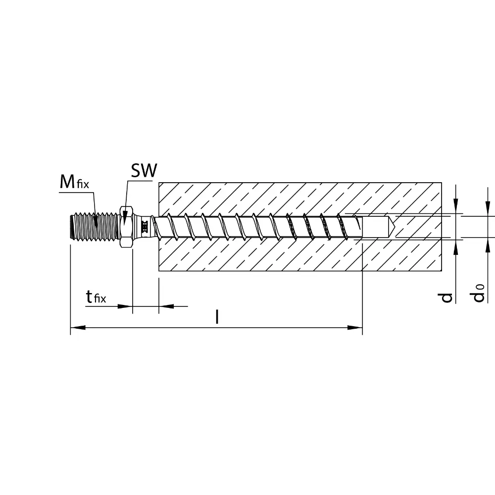 HECO MULTI-MONTI-plus ST 7,5 x 50, Stockanker, Sechskant, A2K, 50 St.