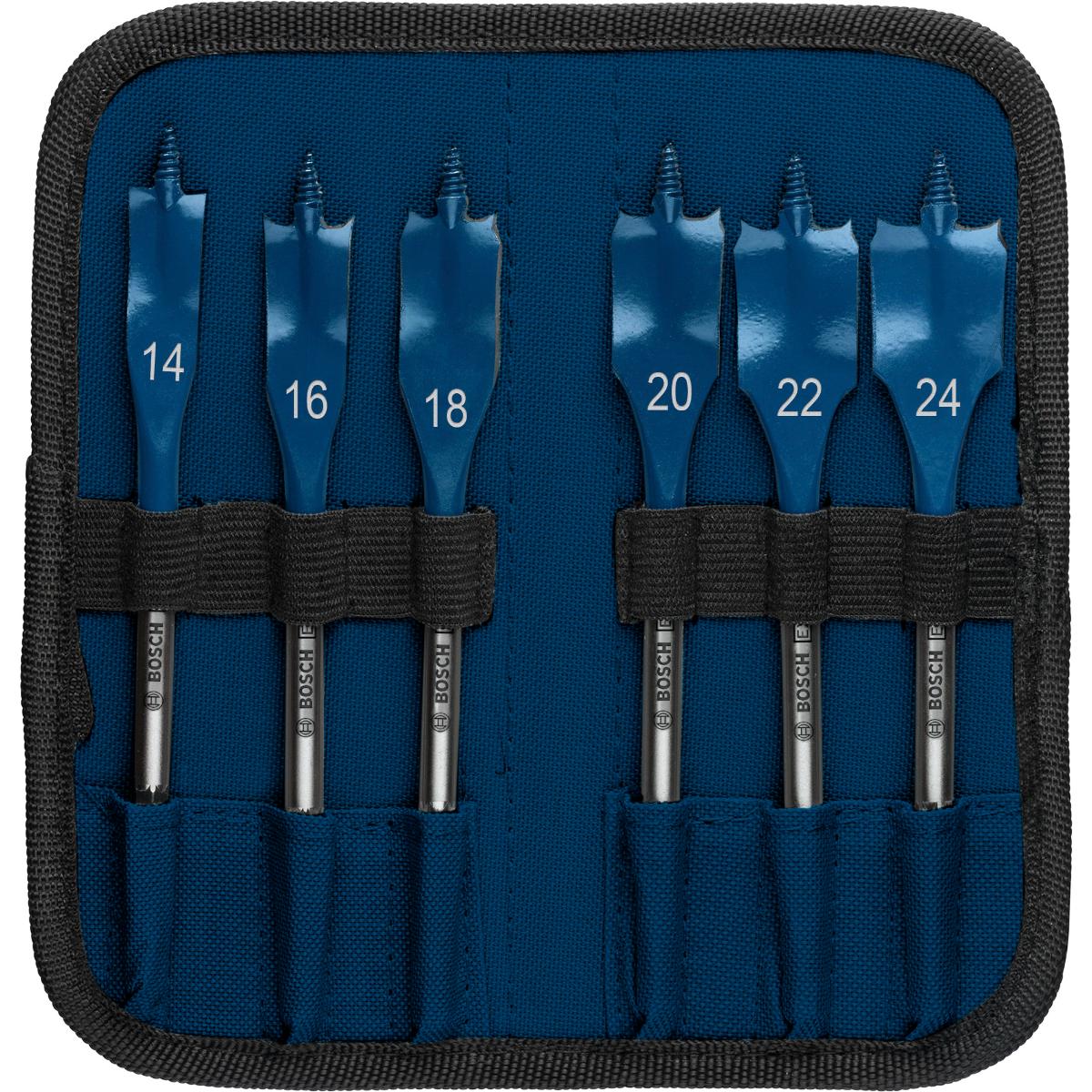 Bosch EXPERT Self Cut Speed Flachfräsbohrer-Set, 14/16/18/20/22/25/24/32, 6-teiliges Set