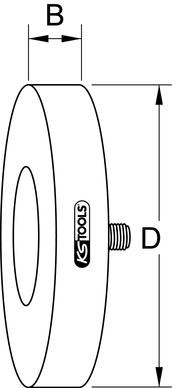 KS TOOLS Folienradierer, 90mm
