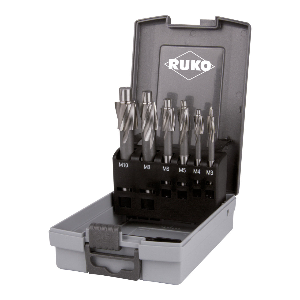 RUKO Flachsenker-Satz DIN 373 HSS für Gewindekernloch - 6-tlg.