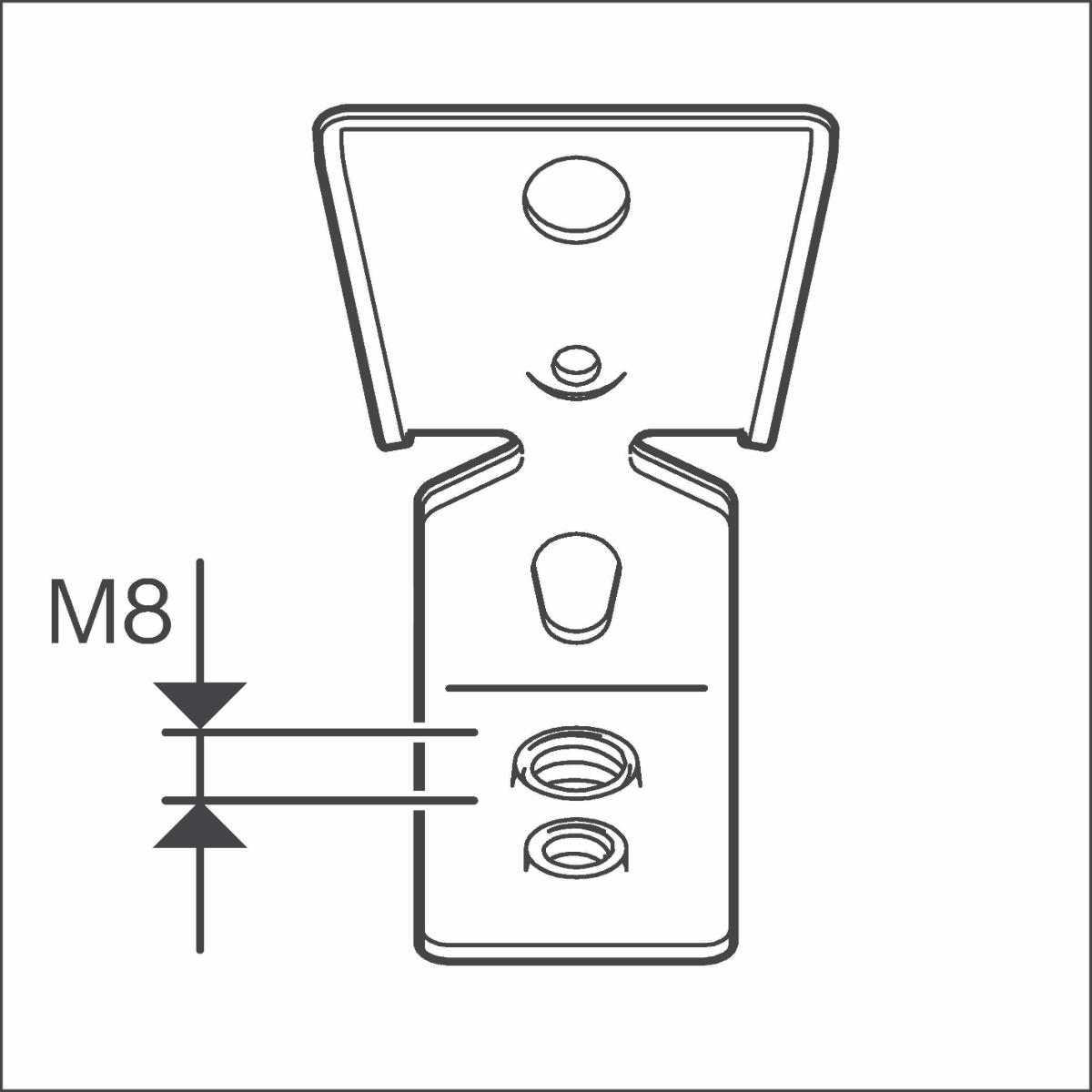 Bosch PRO FMI-M6/M8 Metallaufhänger, 100 Stück