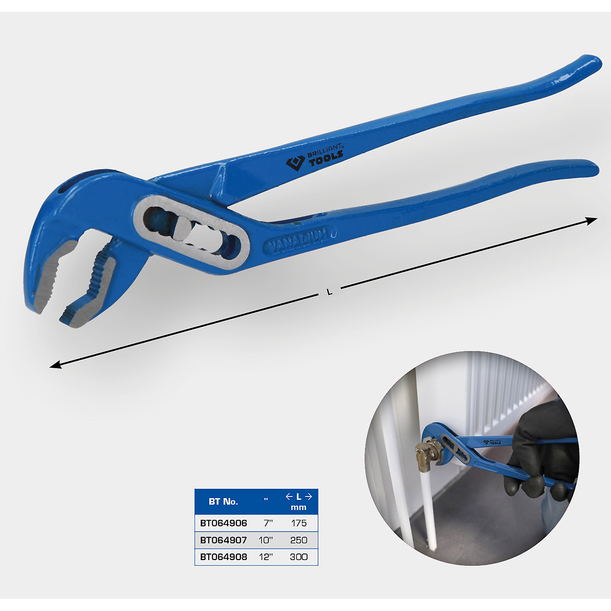 Brilliant Tools Wasserpumpenzange