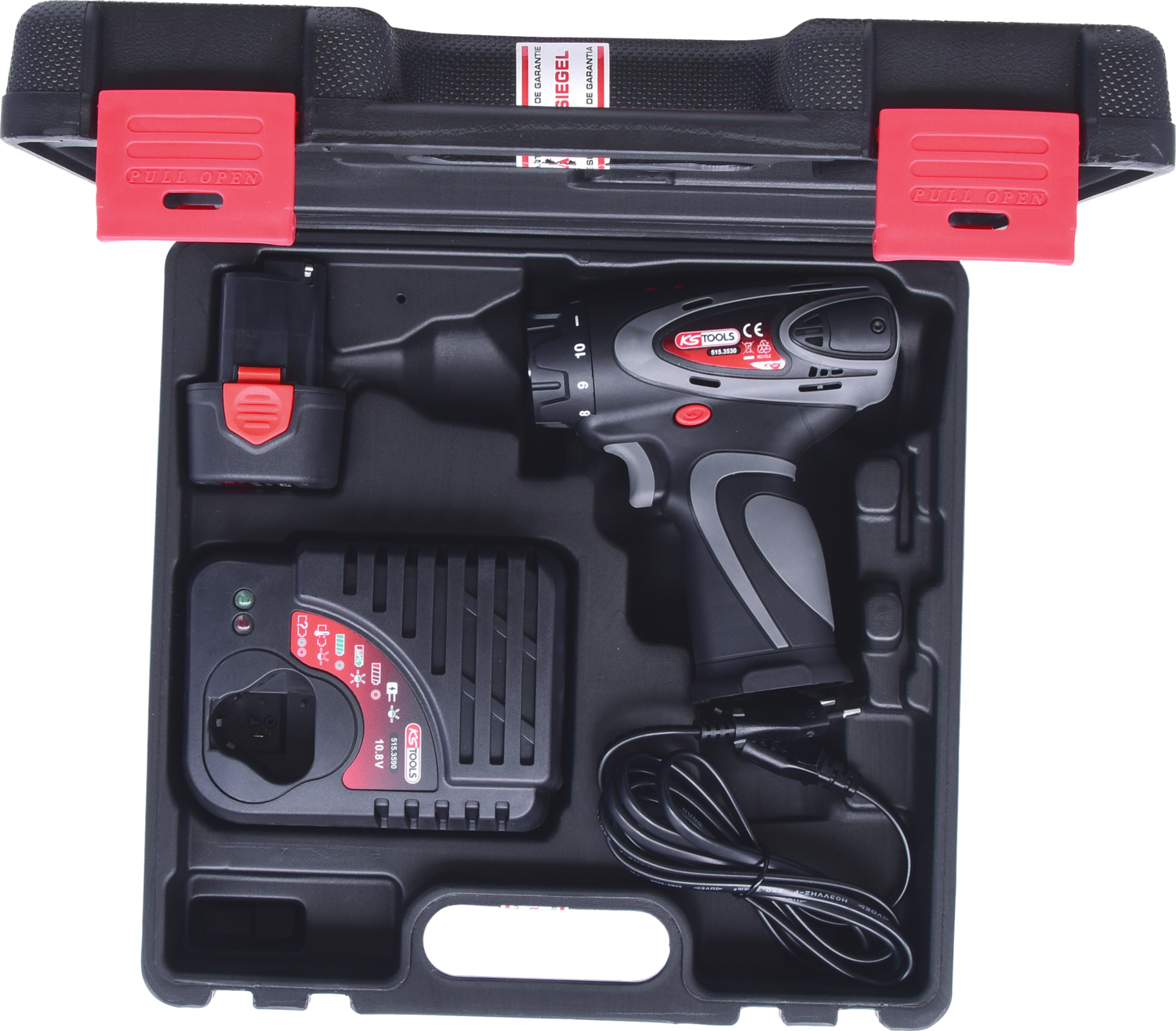 KS Tools 1-4'' Akku-Bit-Schrauber, 24Nm, 400 U-min 10,8V, mit 1 Akku und 1 Ladegerät