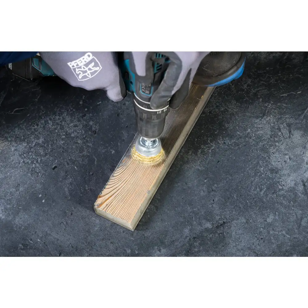 PFERD TOOLS Topfbürste ungezopft TBU Messing-Draht für Bohrmaschine
