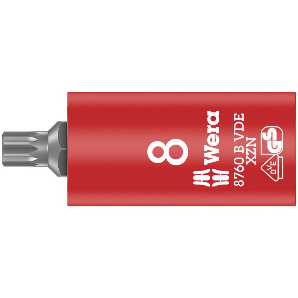 Wera 8760 B VDE XZN Zyklop Bitnuss, isoliert, mit 3/8"-Antrieb, für Innenvielzahn-Schrauben