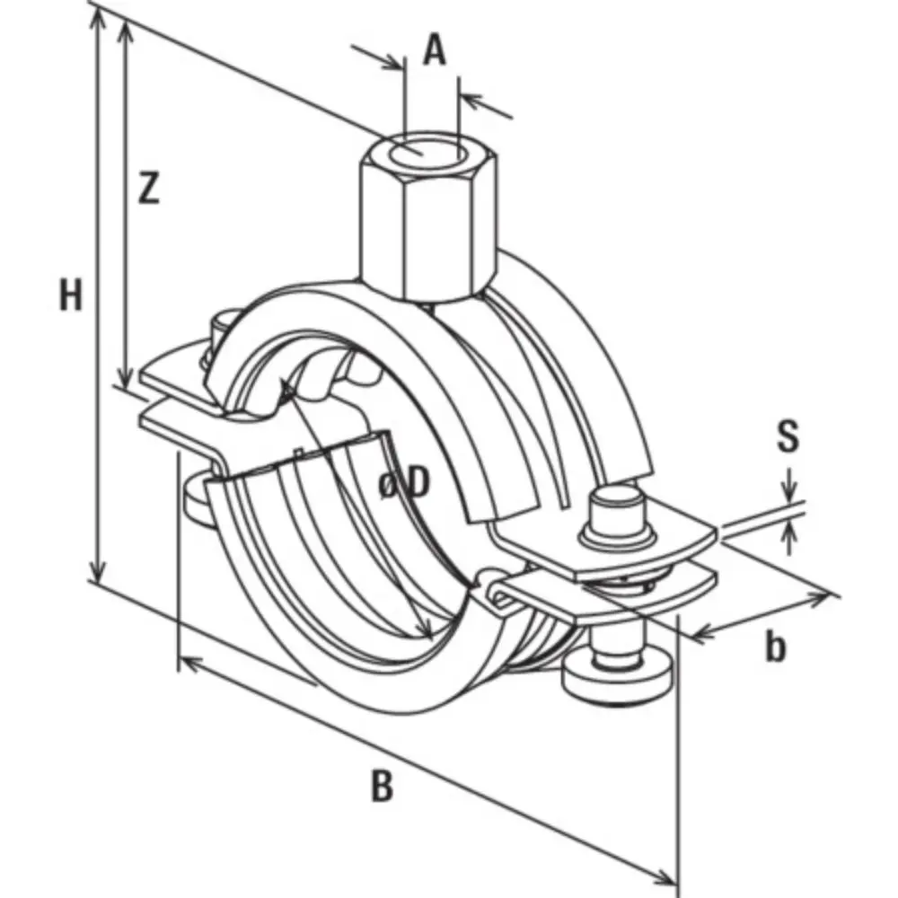 Fischer Rohrschelle FRS 15-19 M8/M10