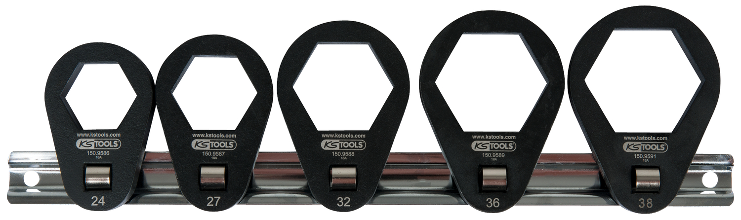 KS Tools 3-8“ Einsteck-Ringschlüssel-Satz, extra flach, 5-tlg