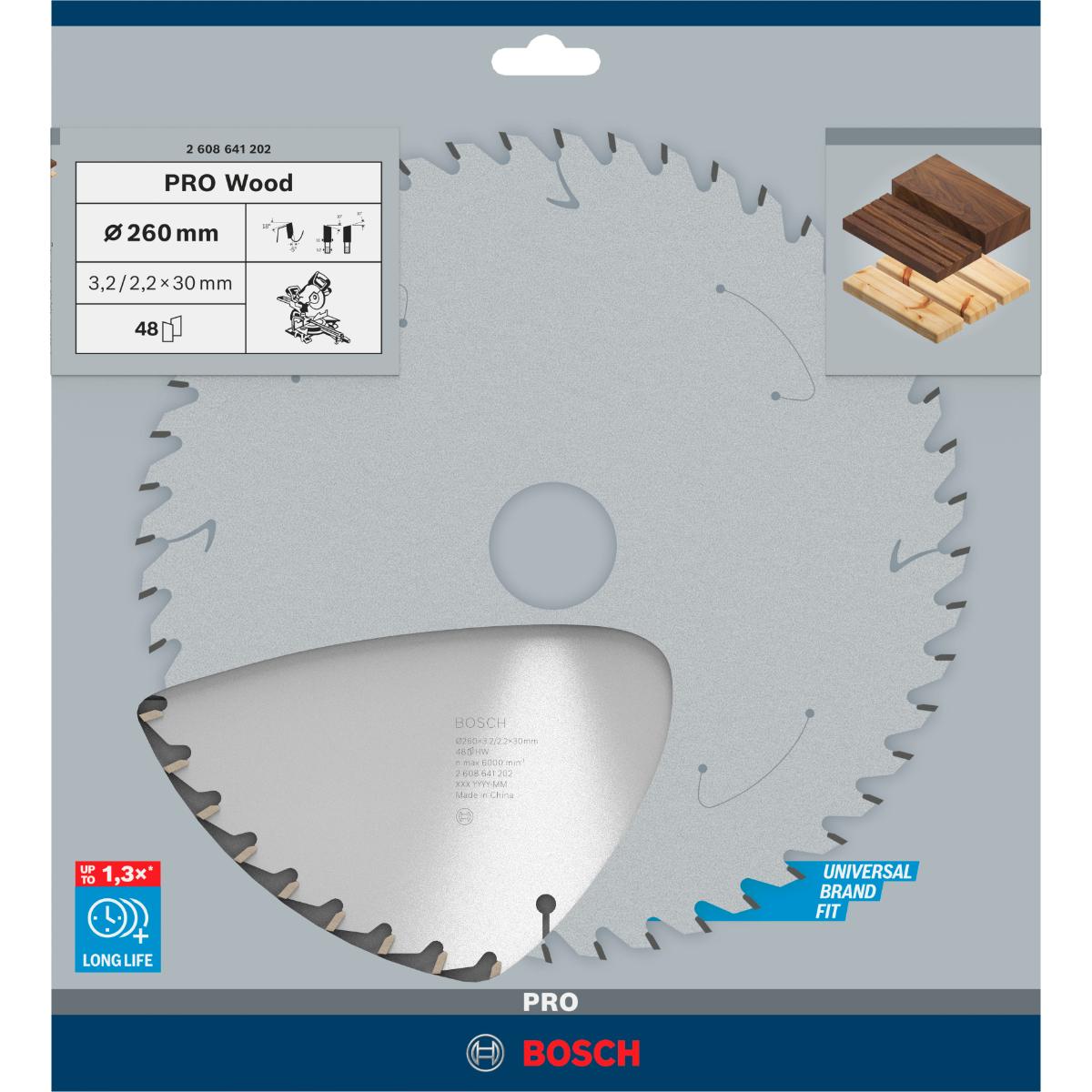 Bosch PRO Kreissägeblatt Optiline Wood für Kapp- und Gehrungssäge ø 260 mm