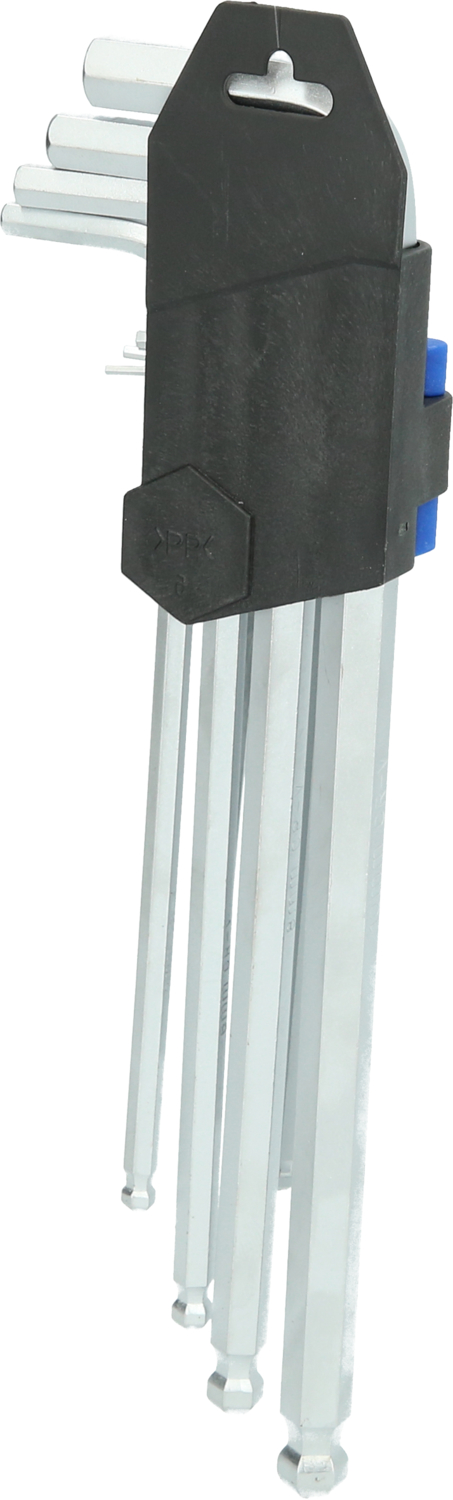 Brilliant Tools Winkelstiftschlüssel-Satz, 9-tlg, Innensechskant-Profil, lang - BT045019