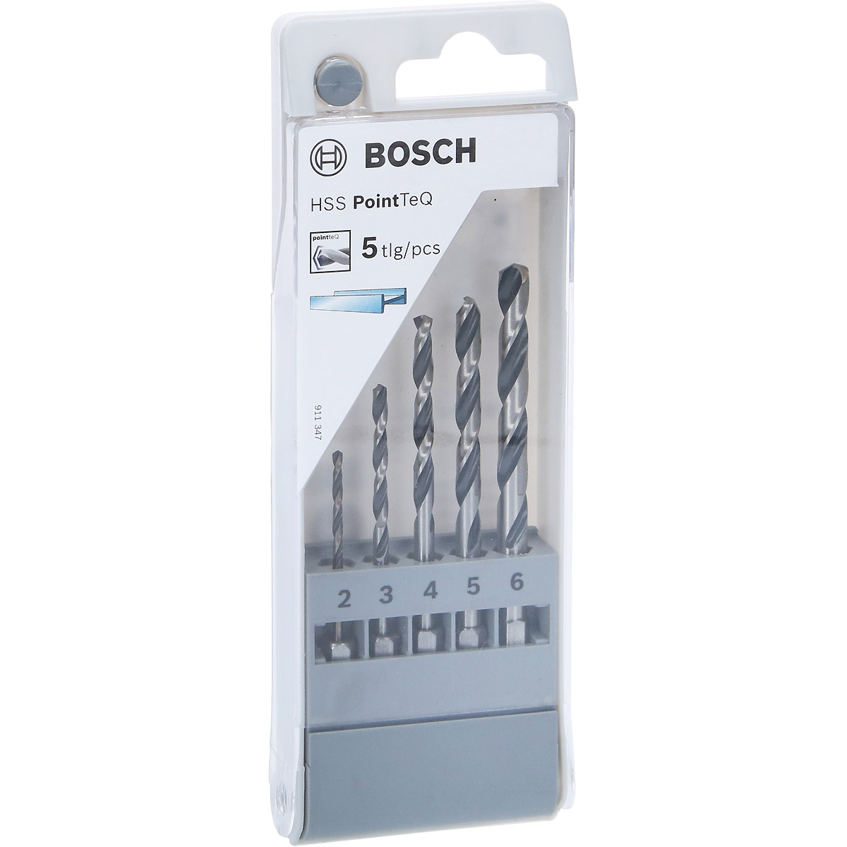 Bosch HSS-Spiralbohrer PointTeQ mit Sechskantschaft, 5-teilig
