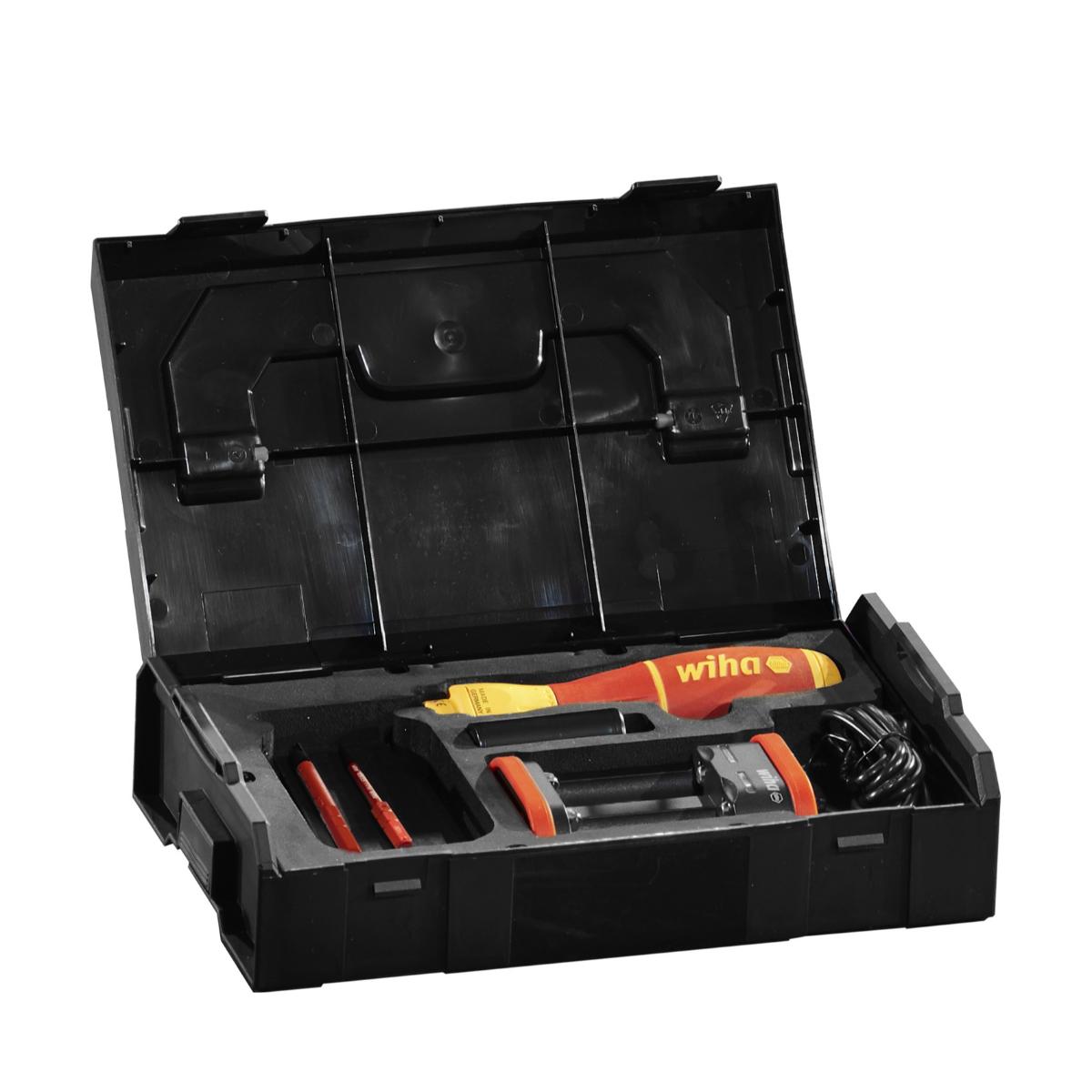 Wiha E-Schraubendreher speedE II electric 7-tlg mit slimBits, Batterien und USB-Ladegerät in L-Boxx Mini
