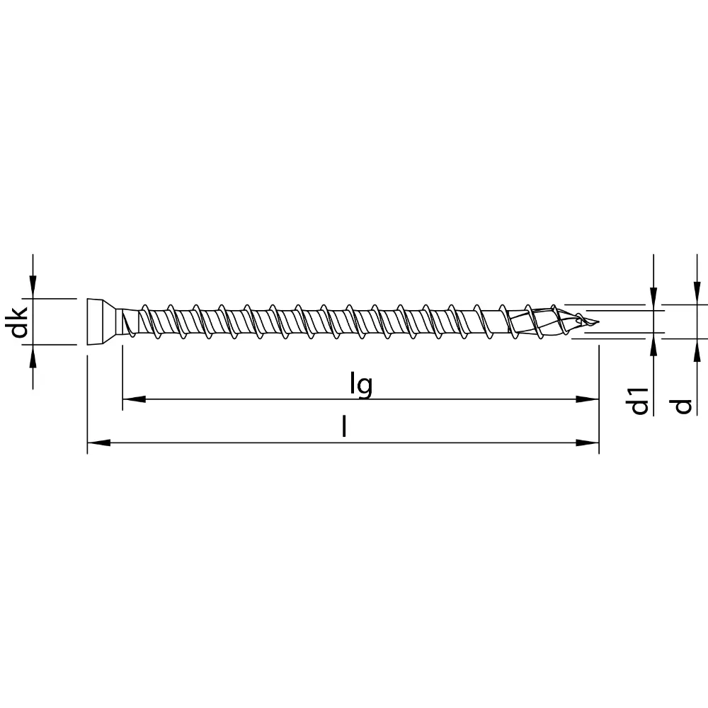 HECO TOPIX-plus 10,0 x 550, Zylindersenkkopf, T-Drive, VG, A3K, 25 St.