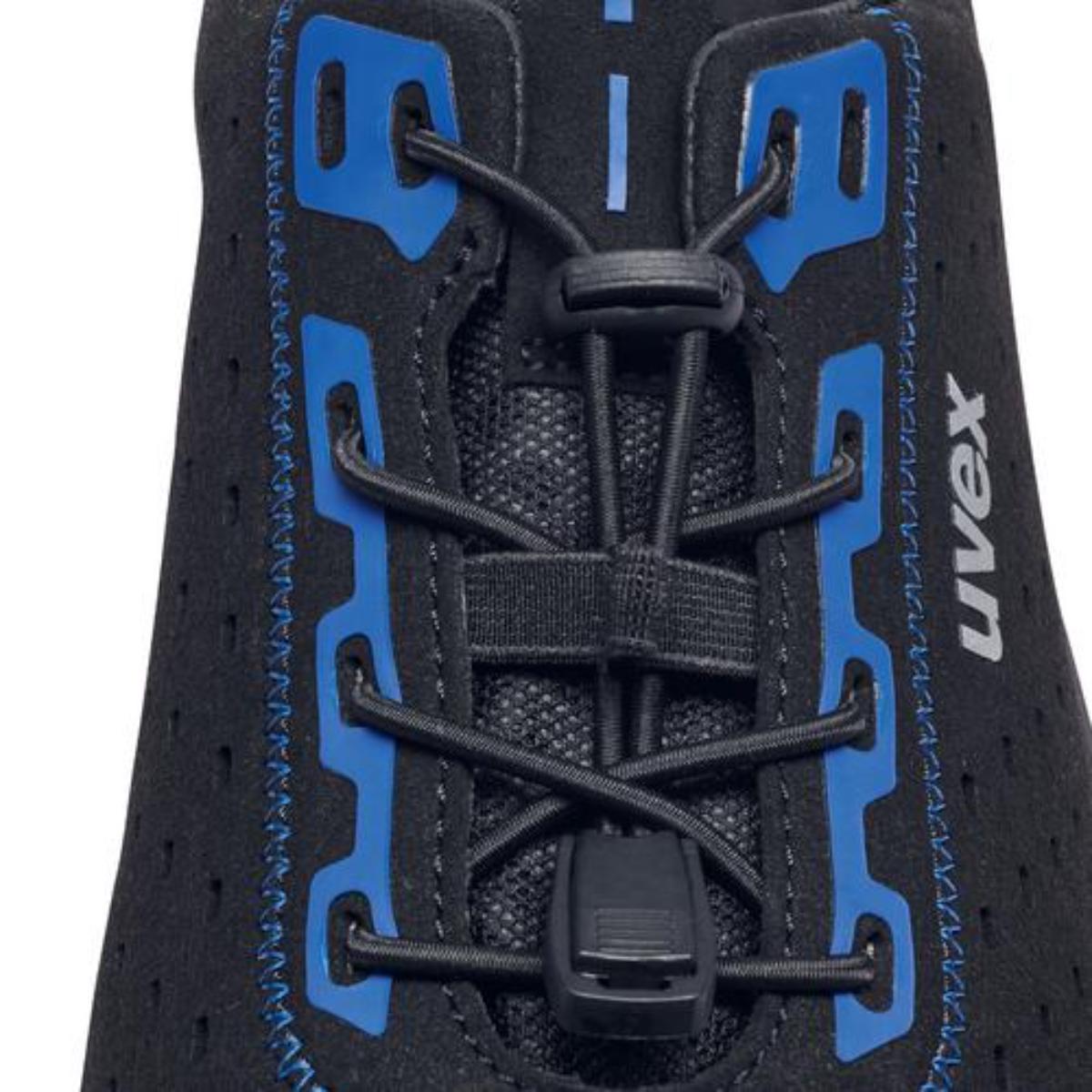 uvex 1 x-craft Sicherheitsschuh Halbschuhe S1, schwarz/blau
