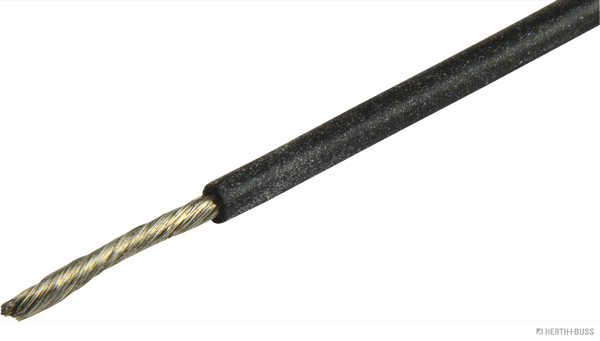 HERTH&BUSS Elektroleitung, Silikon 0,75 mm², schwarz, 5 m