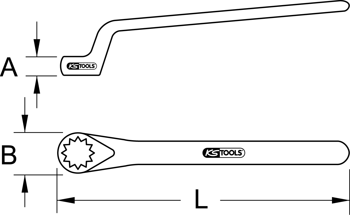 KS Tools Ringschlüssel mit Schutzisolierung, gekröpft , ZOLL