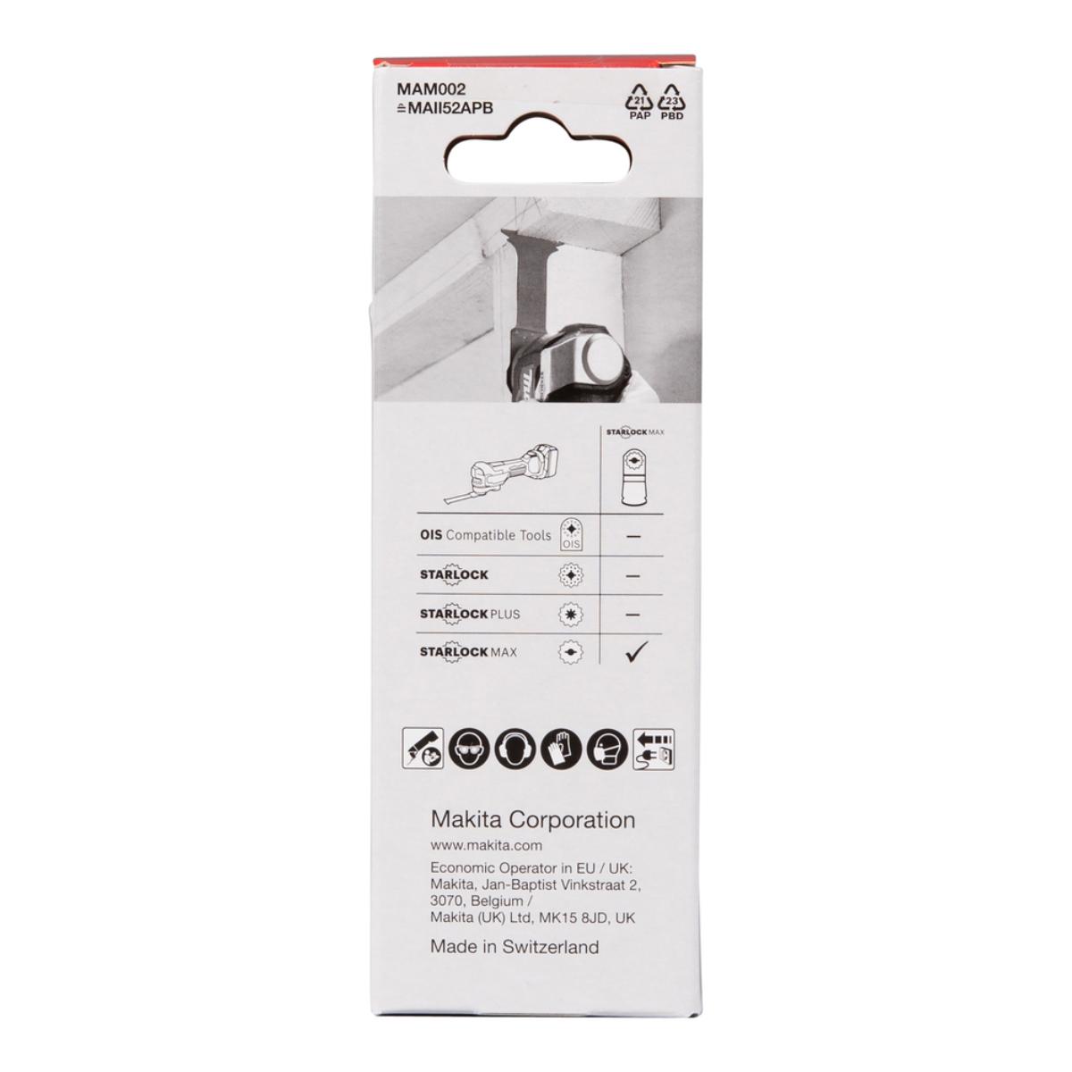 Makita Tauchsägeblatt BiM, MAM002 - 52x70 mm - 1,4 mm für Metal und Holz, 5 Stück
