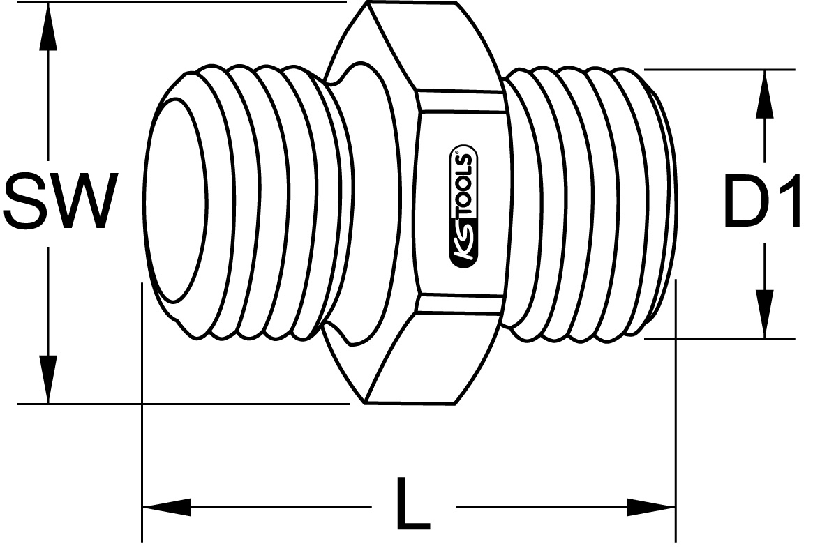 KS Tools Messing-Reduziernippel