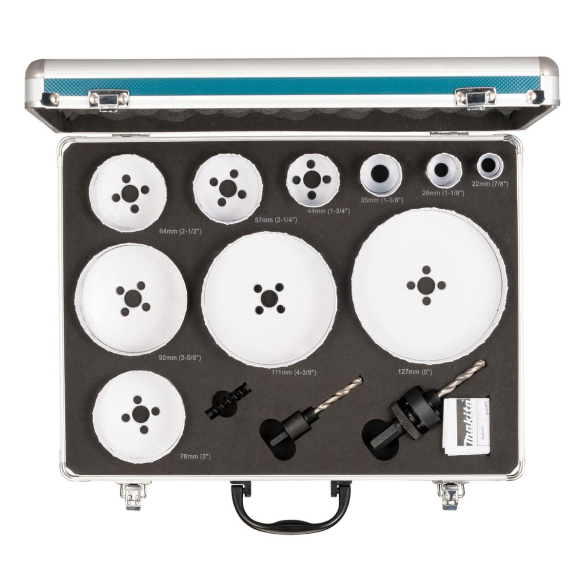 Makita Lochsägen-Set universal 13-teilig HSS-BiM Ø 22-127 mm - Holz/Metall/Kunststoff