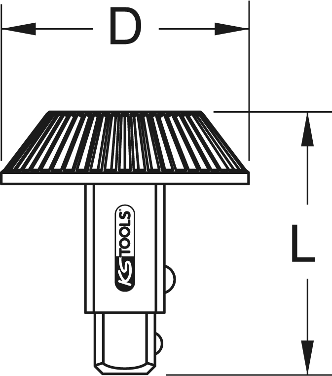 KS Tools 3/8"+1/4" Drehknopf-Umsteckvierkant