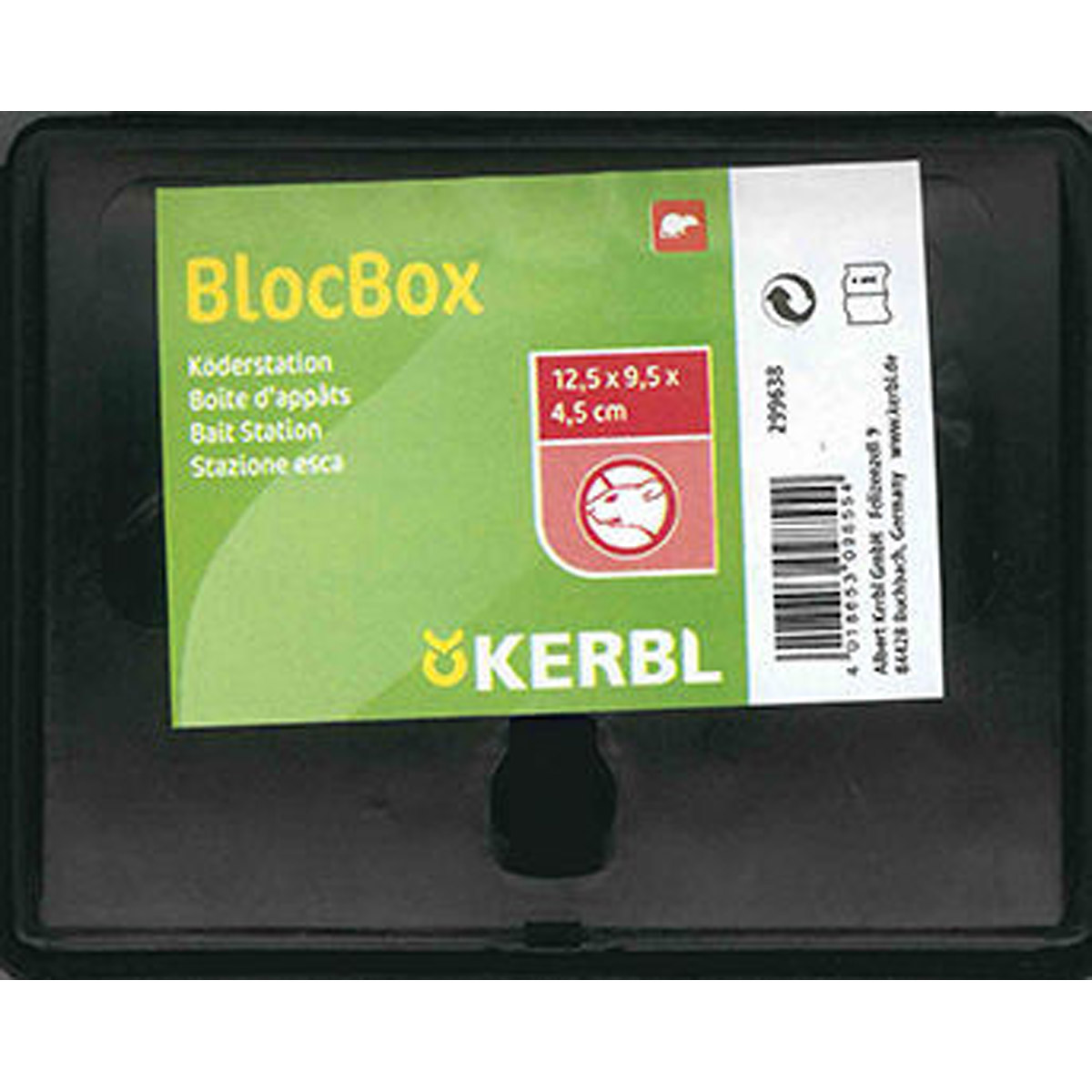 Kerbl Köderstation BlocBox Peti 12,5x9,5x4,5cm, gegen Mäuse