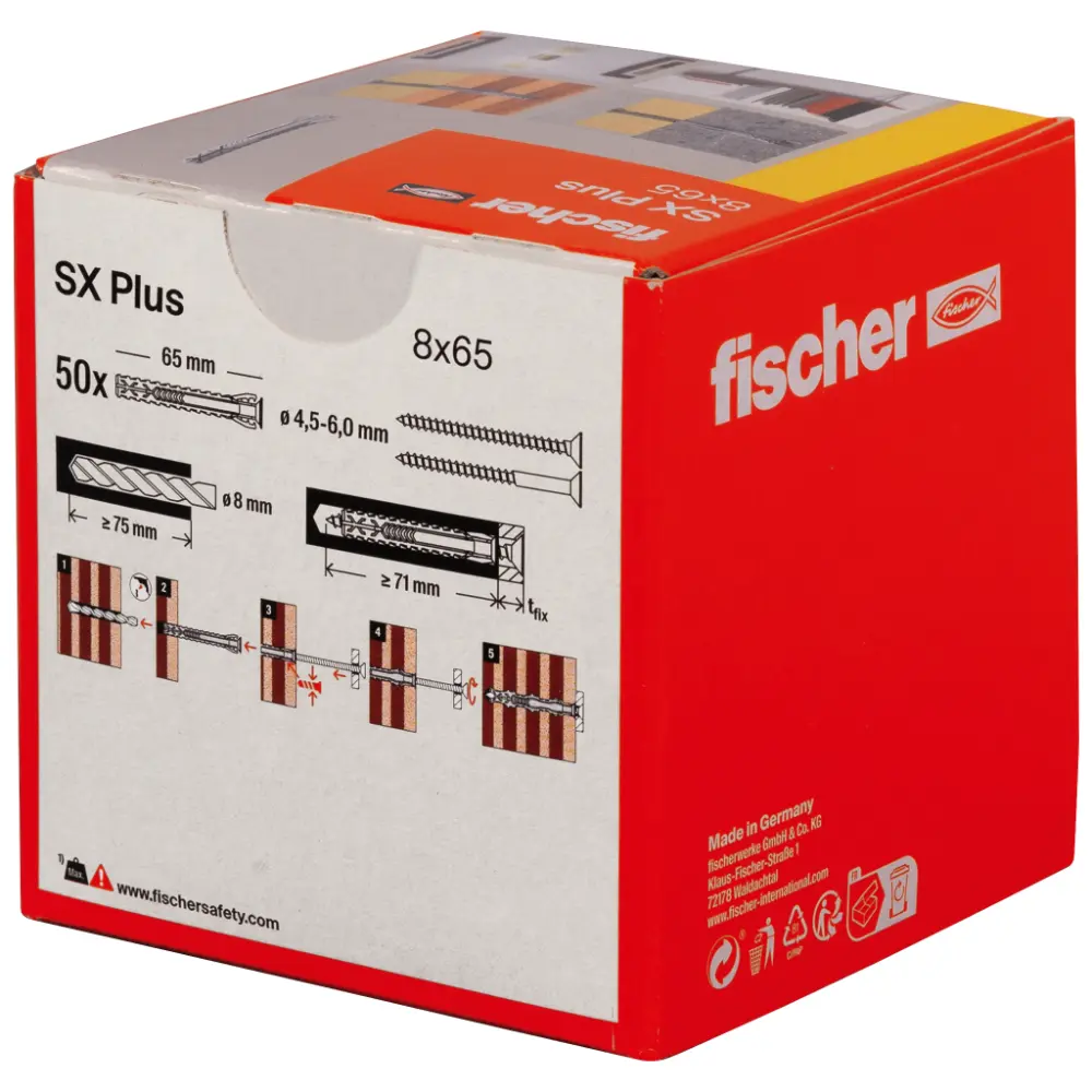 Fischer Spreizdübel SX Plus 8x65