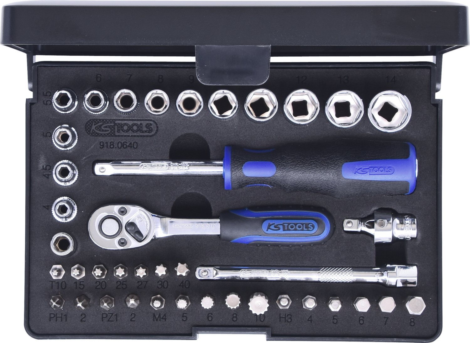KS Tools 1/4" CHROMEplus Steckschlüssel-Satz, 40-tlg
