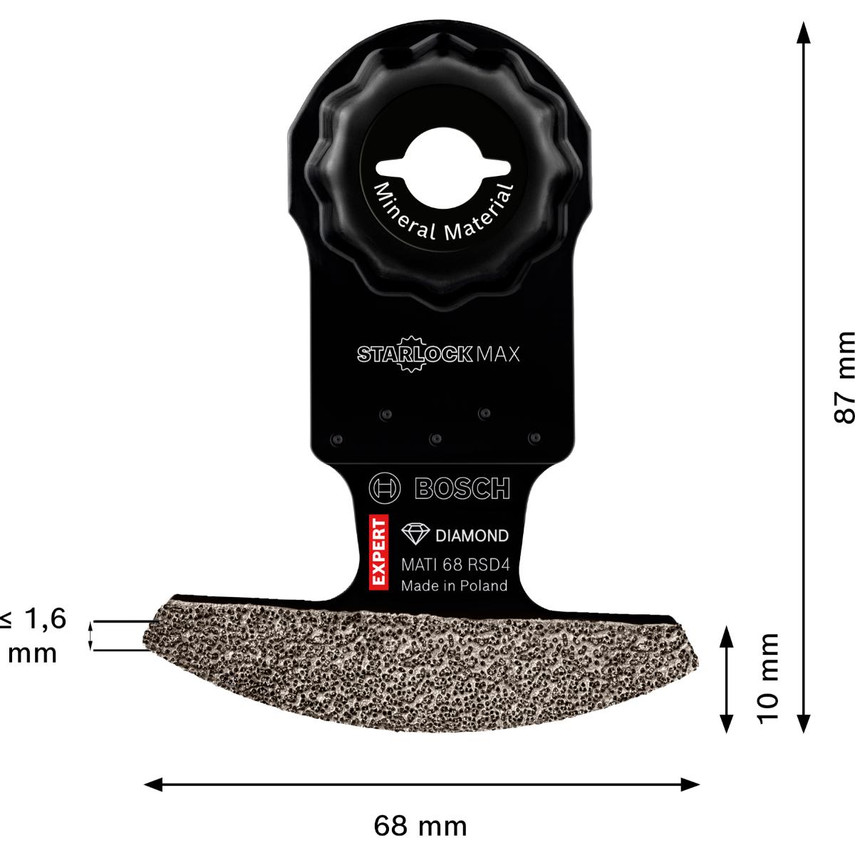 Bosch EXPERT MATI 68 RSD4 Corner Blade, 68 x 10 mm