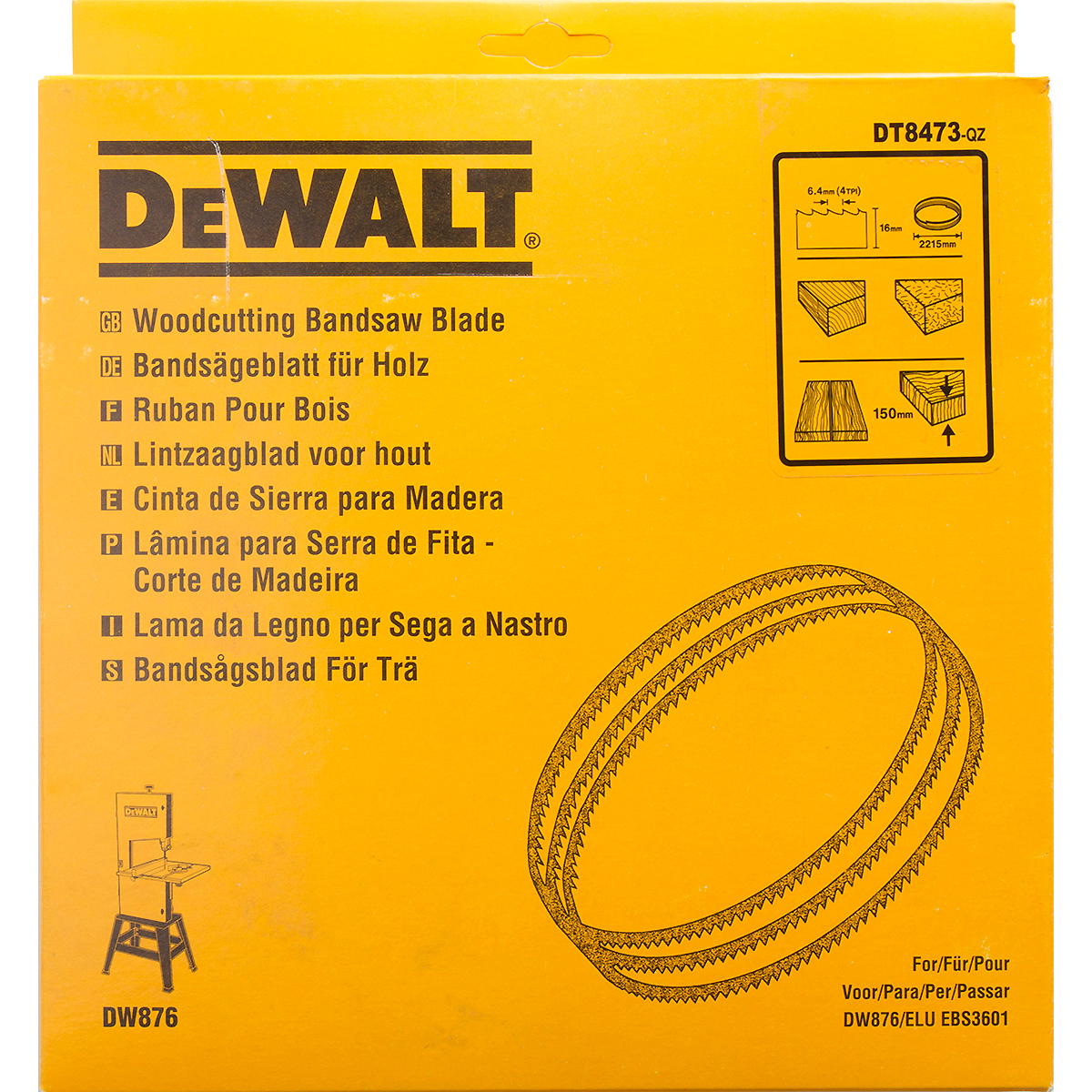 DEWALT Bandsägeblätter für DW876