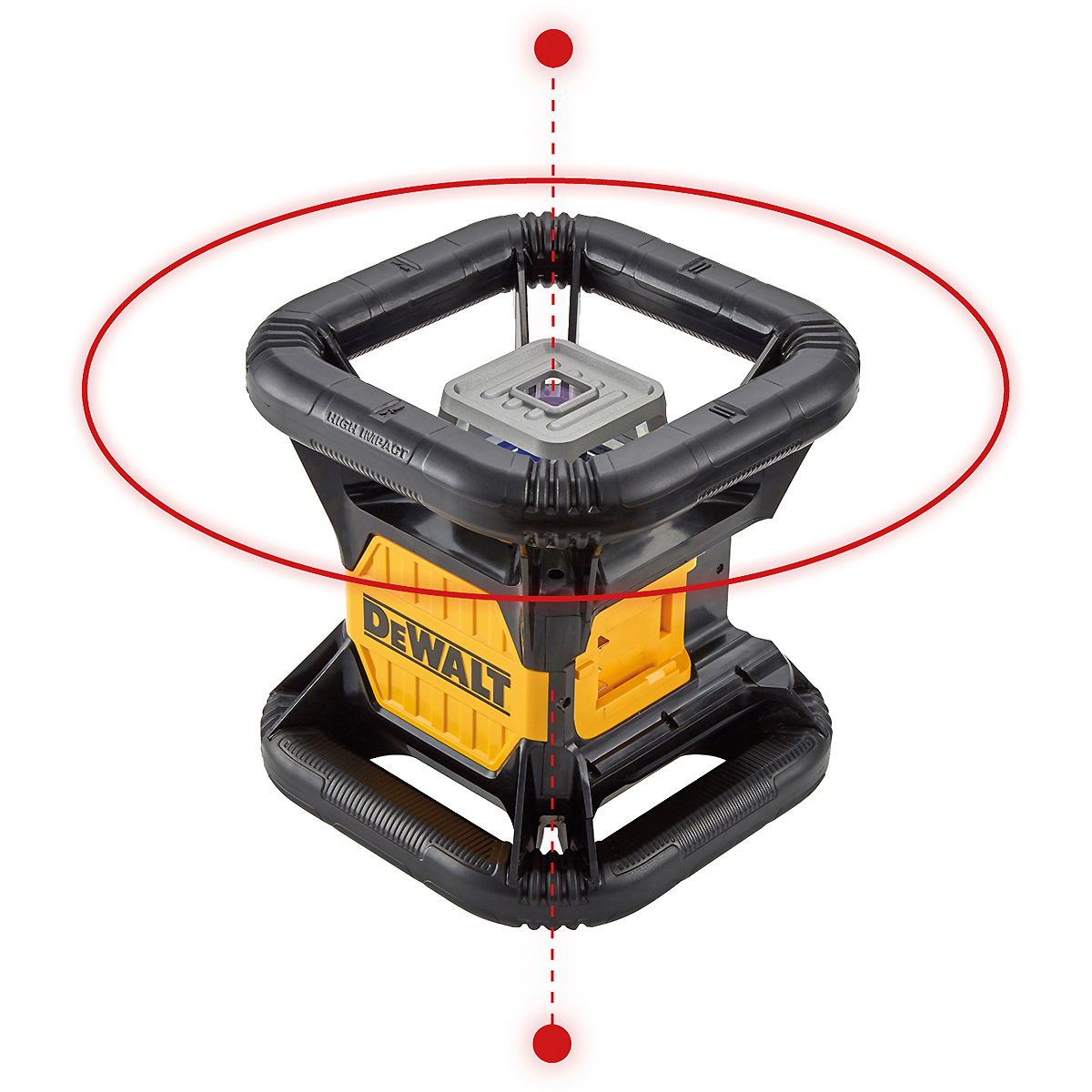 DEWALT Akku 2-Punkt-Rotationslaser 18V Vertikal-Lot doppelt grün + Akku + Schnellladegerät