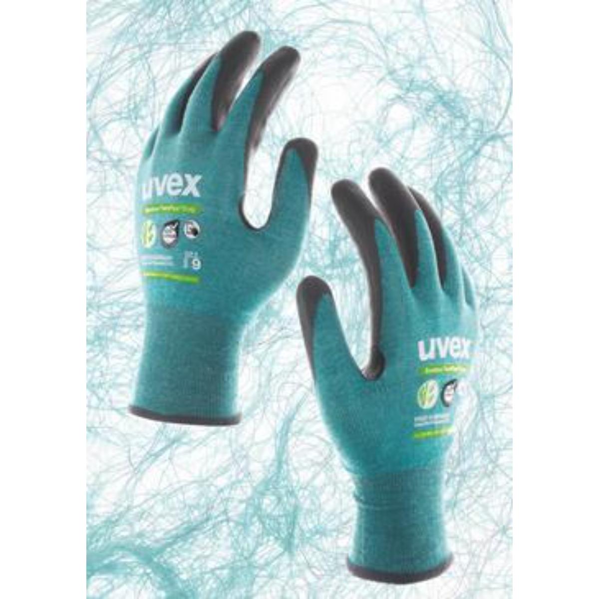 Uvex Bamboo TwinFlex D xg Schnittschutzhandschuh (Touchscreen-Eignung) - 10 Paare