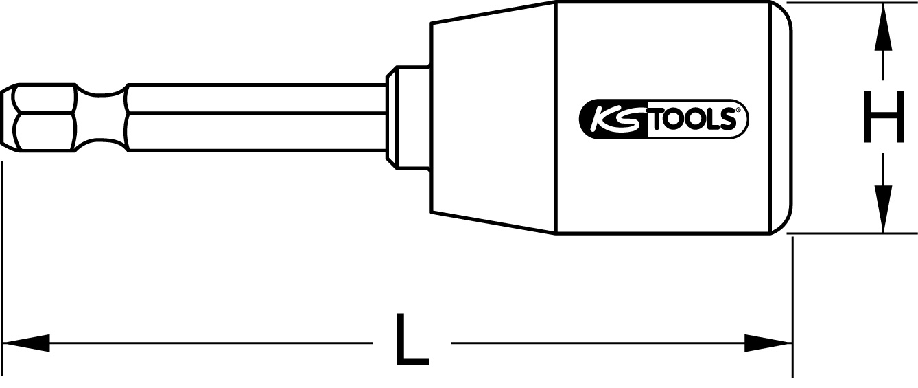 KS Tools 1/4" Stockschraubendreher, magnetisch