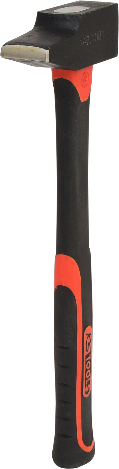 KS Tools Schlosserhammer, Fiberglasstiel, französische Form