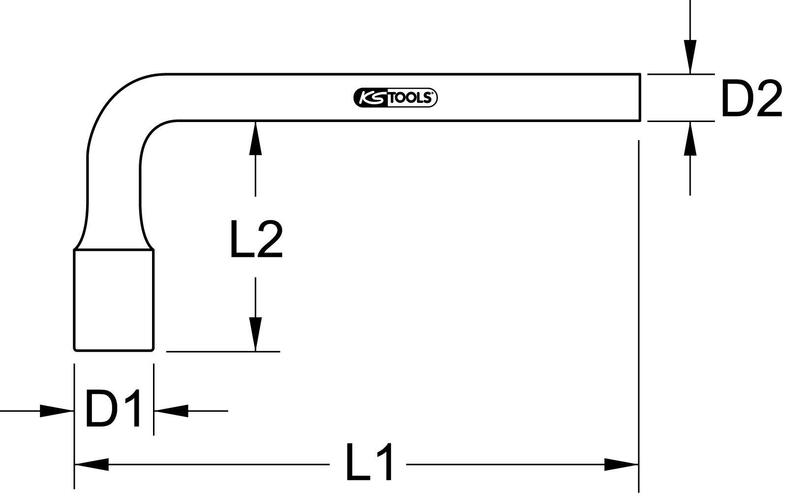 KS Tools BRONZEplus 6-kant-Steckschlüssel gewinkelt