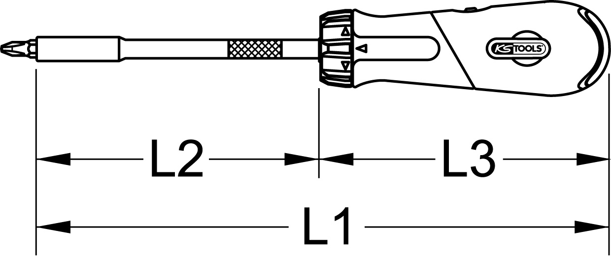 KS Tools 1/4" Revolver-Ratschen-Bit-Schraubendreher, 7-tlg