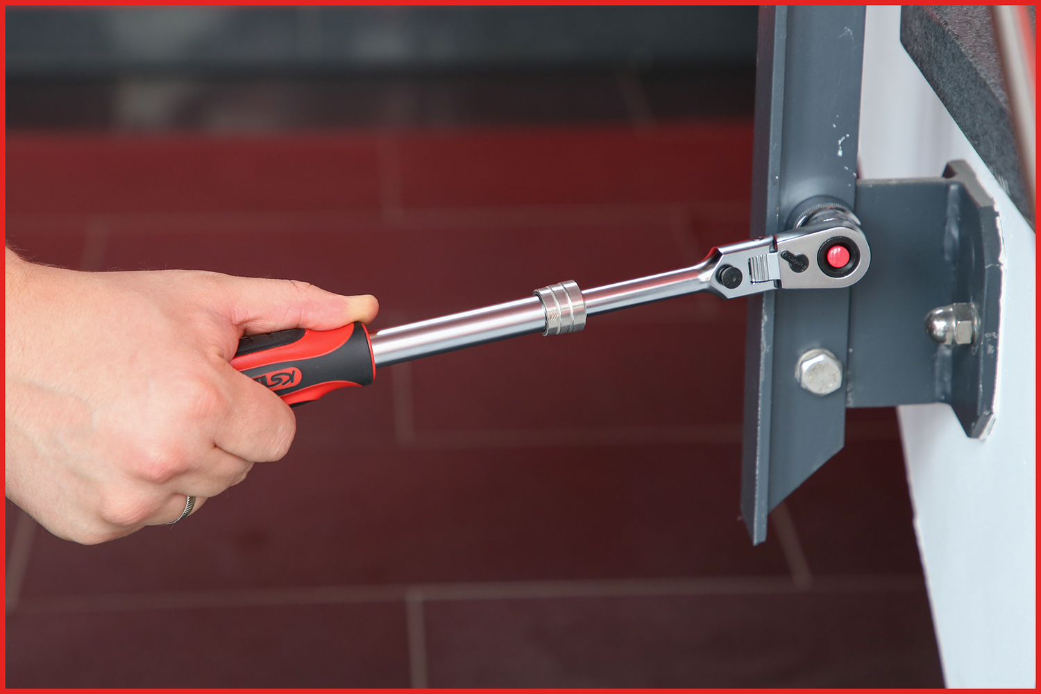 KS Tools 1/2" SlimPOWER Teleskop-Gelenk-Umschaltknarre, 72 Zahn