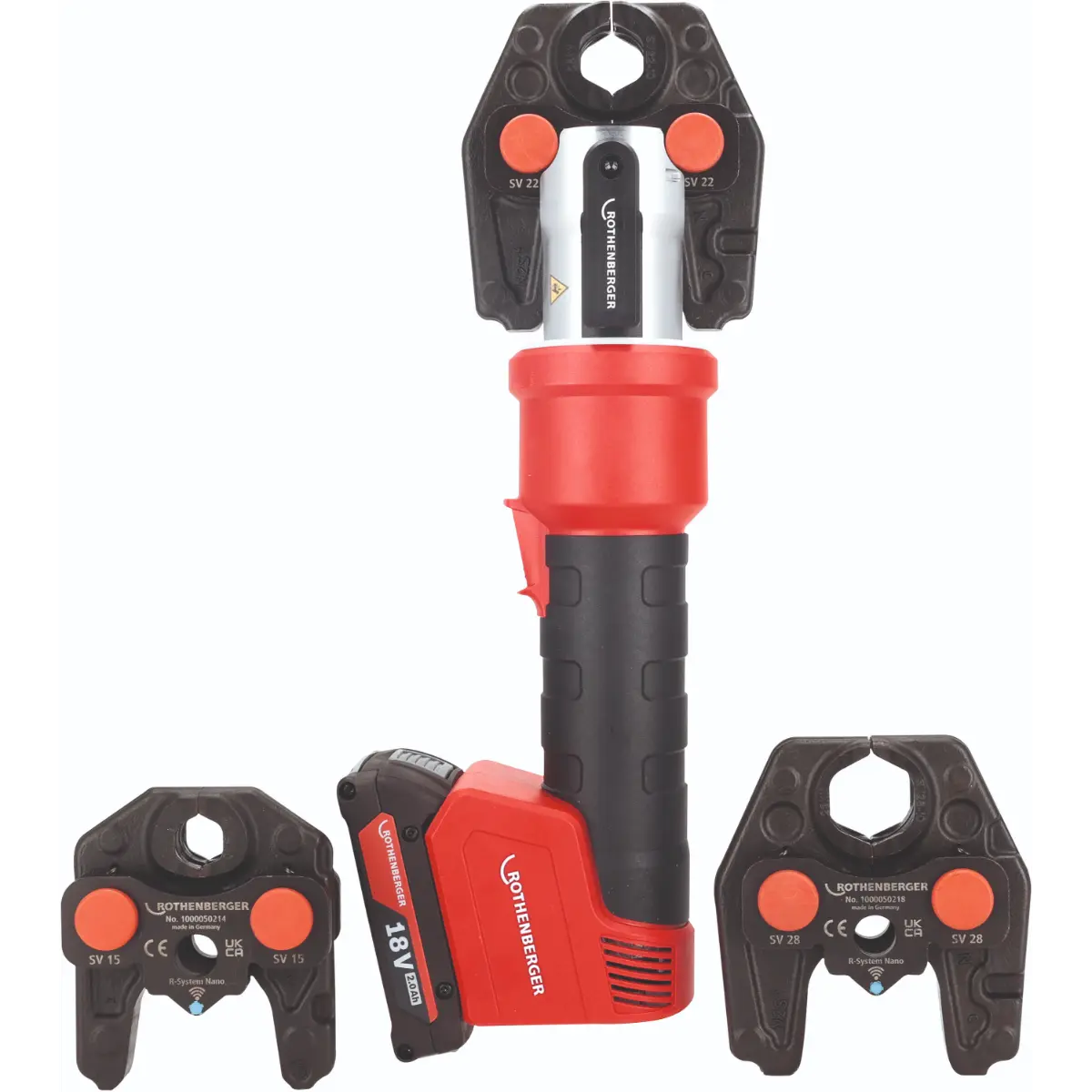 Rothenberger ROMAX NANO iJAWs Set, SV, 15-22-28mm, 2Ah, AMPShare