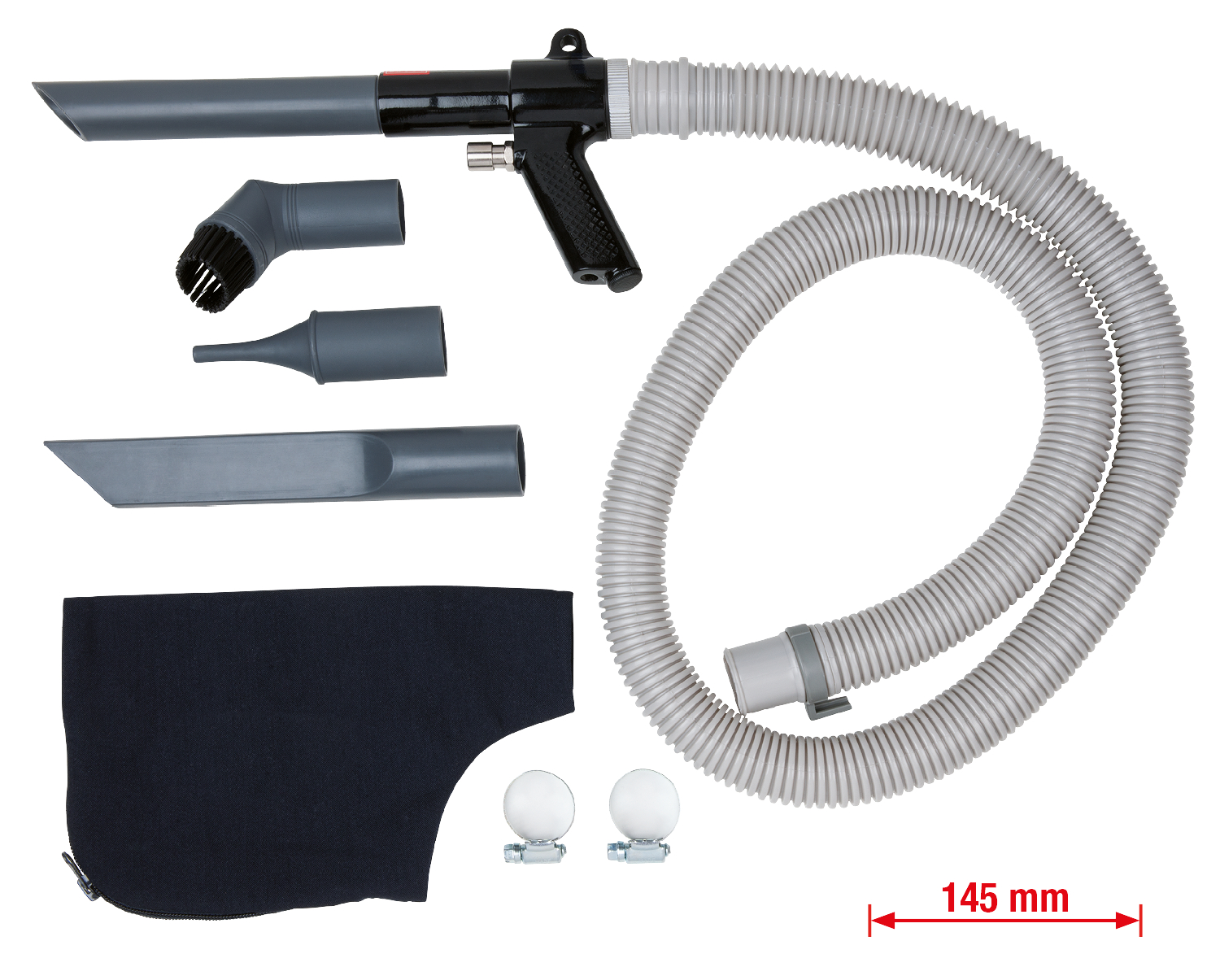 KS Tools Druckluft-Saug-Blaspistole, 145mm