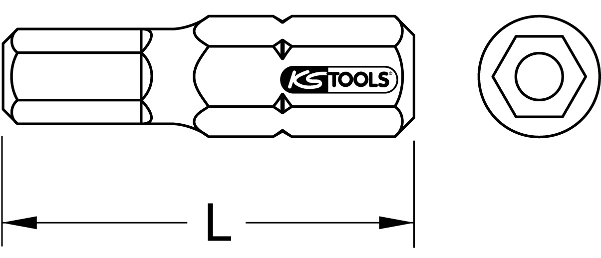 KS Tools 1/4" Bit Innensechskant