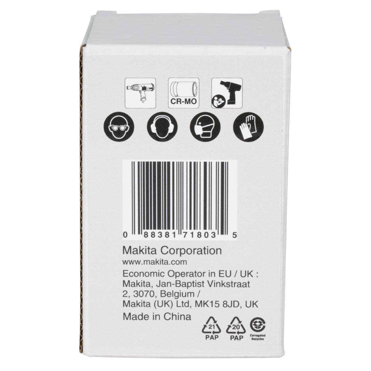 Makita Schlagnuss 1 Zoll - inkl. O-Ring und Stift - CR-MO
